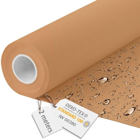 Tela Acquaparante per mobili - Tela per metro 160 cm largo - Tela acqua resistente 220 g/m2 600D - Tela impermeabile per metro Beige 2M