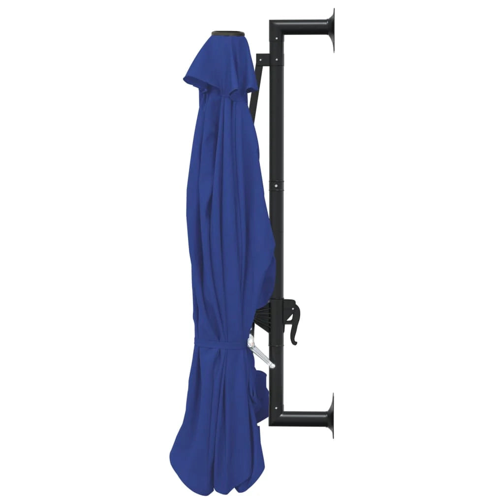 Ombrellone da parete con palo in metallo 300 cm blu 02_0008686
