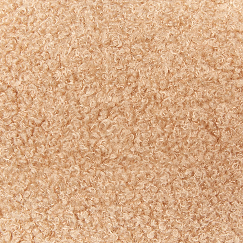 Cuscino moderno in tessuto peluche marrone chiaro 172 x 14 cm accessorio decorazione divano