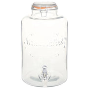 Distributore d'Acqua XXL con Rubinetto Trasparente 8 L Vetro CFW1039301
