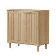 Mobile contenitore con 2 cesti estraibili - per bagno - in MDF - rovere