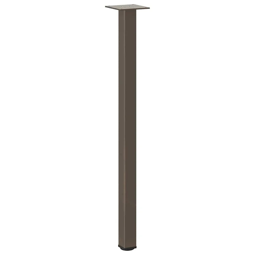 Set di 4 gambe regolabili per tavolo consolle 72 x 74 cm design moderno acciaio naturale 02_0056756