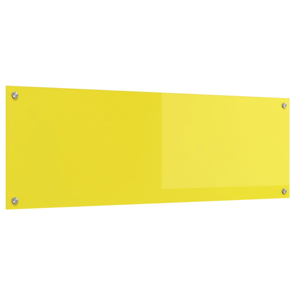 Schienale da cucina  Giallo 120x40x0,6 cm in vetro temperato