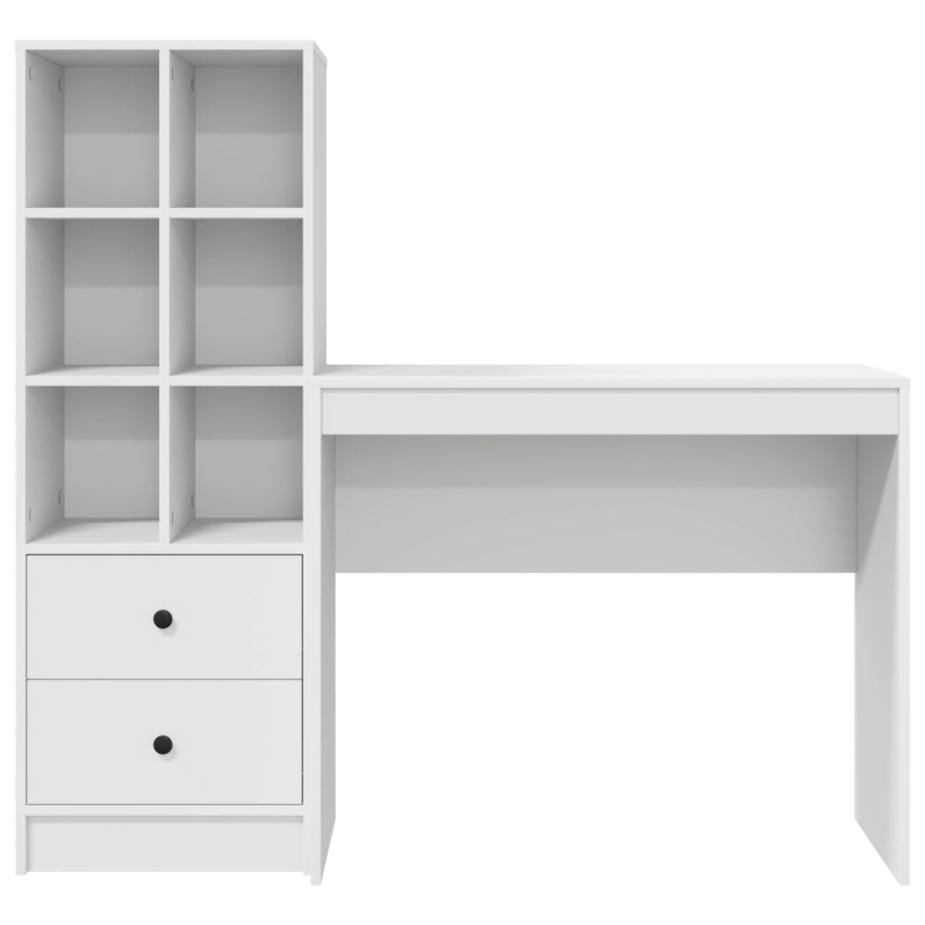 Scrivania con Storage Bianca Legno ingegnerizzato