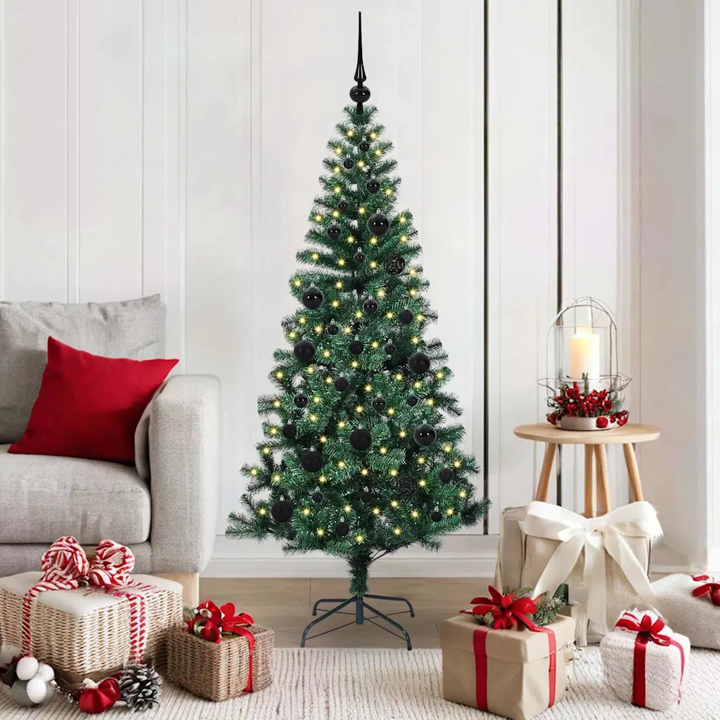 Albero di Natale | Decorazioni natalizie artificiale con luci integrate Verde 150 cm