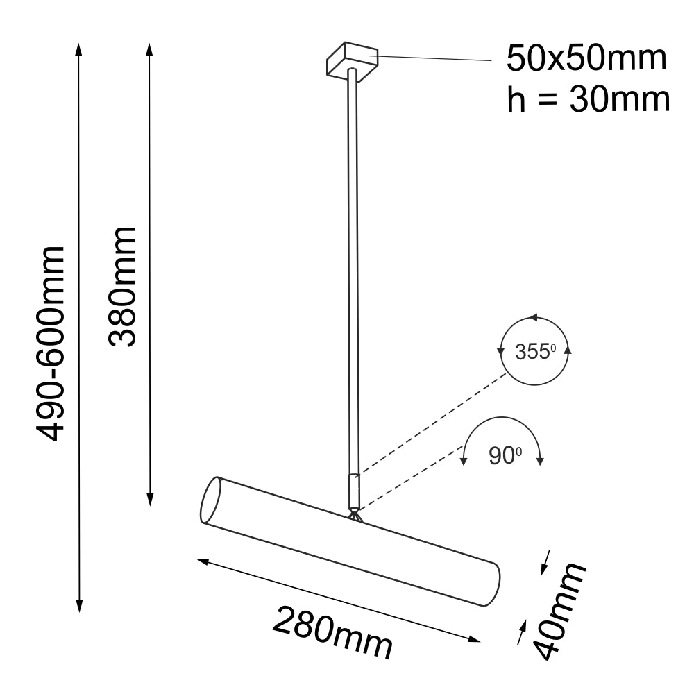 Spot soffitto nero quadrato orientabile GU10 Shilo YABU