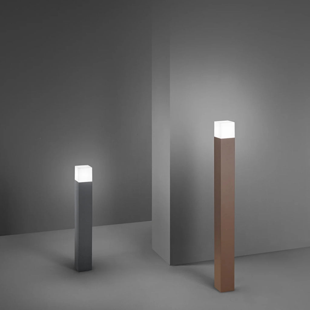 Paletto Esterno Moderno Tower Alluminio Antracite 1 Luce E27 Ip54 H60