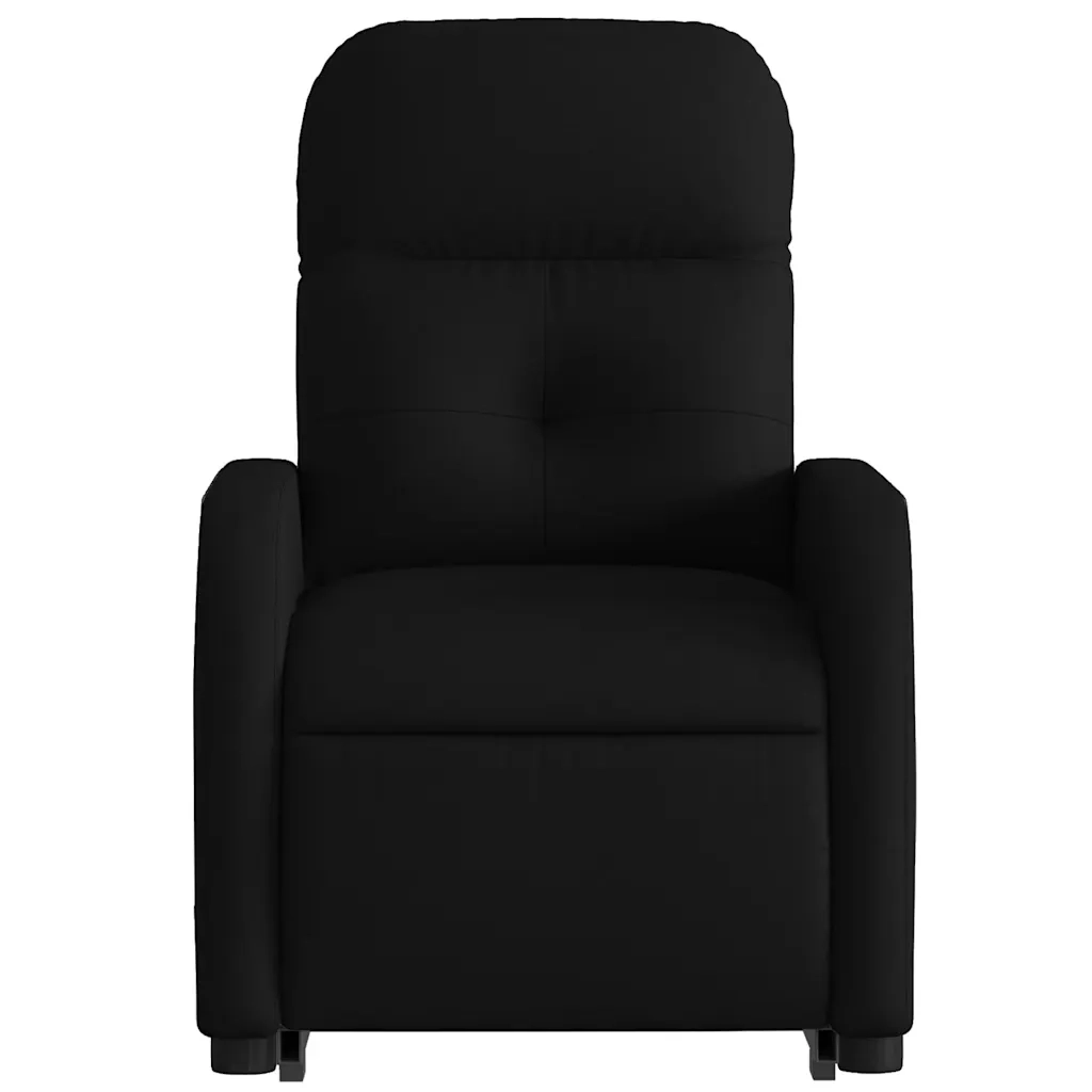 Poltrona Alzapersona Reclinabile Nera in Tessuto 3206797