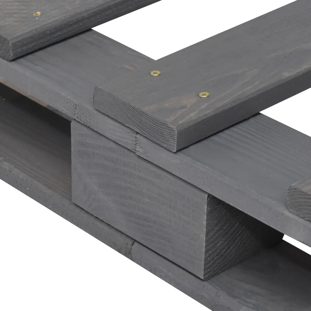 Giroletto con Testiera Grigio 100x200 cm Legno Massello di Pino 3281581