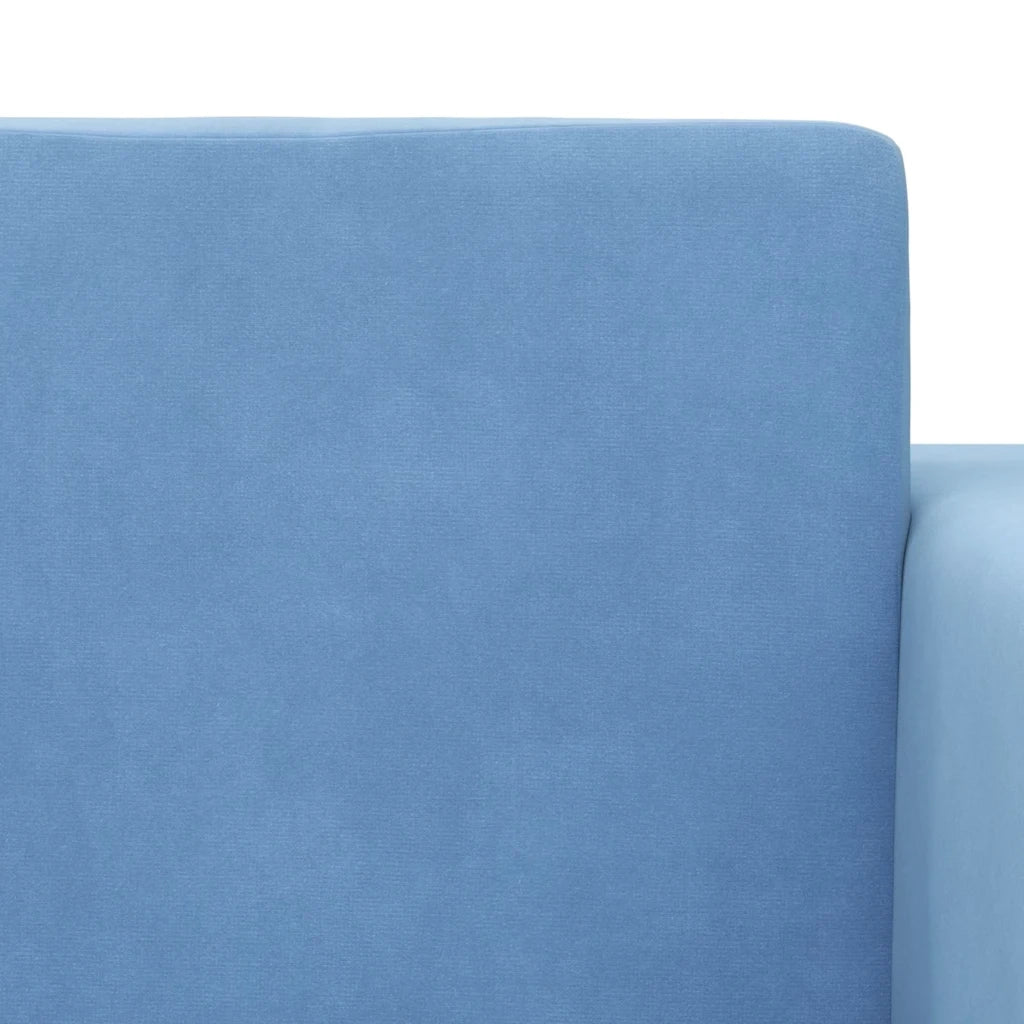 Divano Letto per Bambini a 2 Posti-Sofa Letto-Daybed-Divanetto Blu in Morbido Peluche 575883