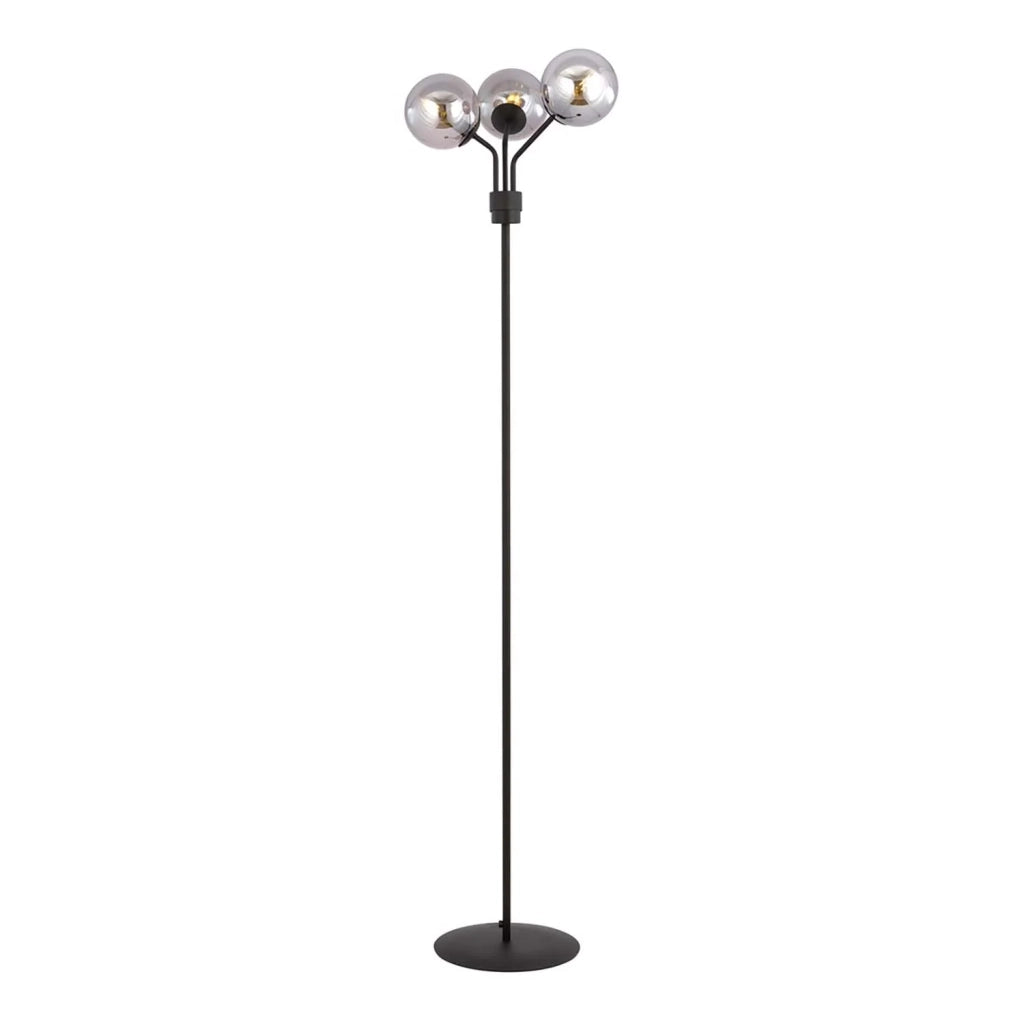 Piantana Moderno Orione Acciaio Nero Grigio 3 Luci E14 Ip20