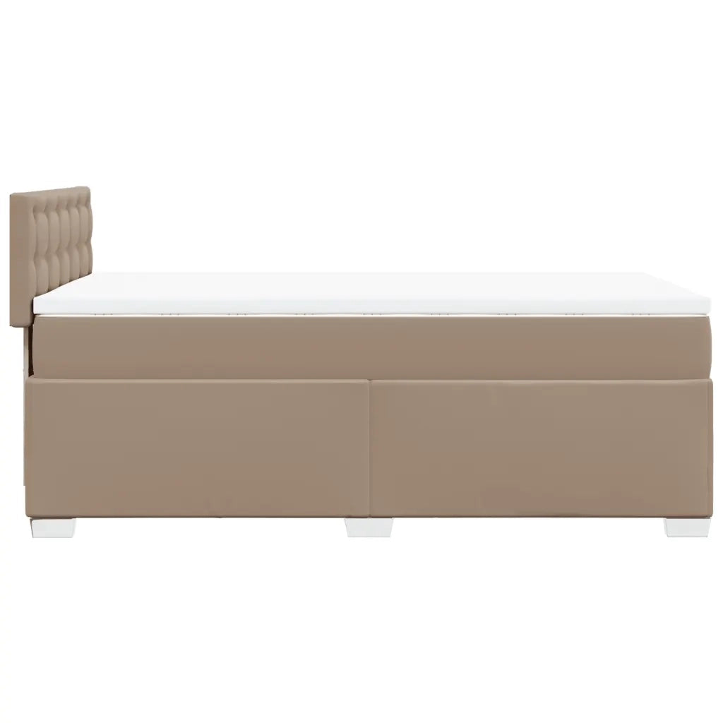 Giroletto a Molle con Materasso Cappuccino 100x200cm Similpelle