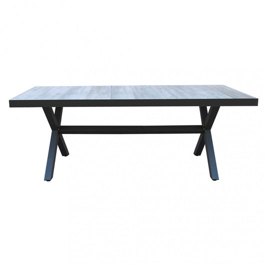 Tavolo Mackay 200x100x75 h cm in Alluminio Antracite