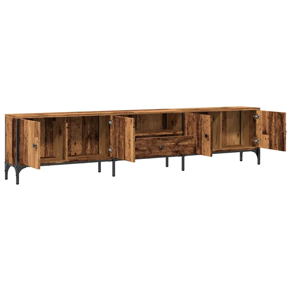 Mobile TV con Cassetto Legno Antico 200x25x44 cm in Truciolato 857696