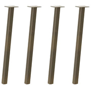 Gambe per tavolo consolle 4 pz in acciaio naturale 72 cm Acciaio 4012495