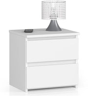Comodino AKORD CL2 Bianca 40 cm 2 cassetti 40x35x40 cm