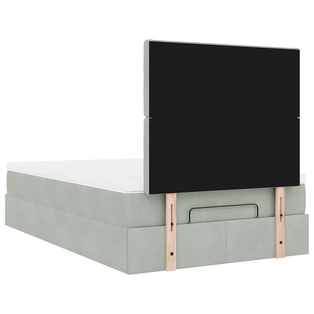 Struttura Letto Pouf con Materassi 120x190 cm Velluto 3314450