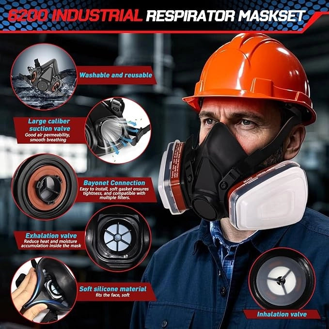 Maschera Respiratoria Semimascherale ¨C Xylo ¨C Con Filtri Intercambiabili