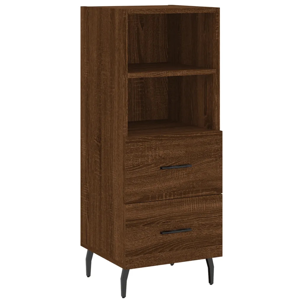 Credenza Rovere Marrone 34,5x34x90 cm in Legno Multistrato 828691