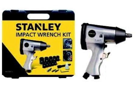 Stanley 160157XSTN Chiave ad Impulsi Pneumatica 1-2'' 260 Nm 4600 rpm 6 bar con 10 Bussole e Valigetta colore Nero