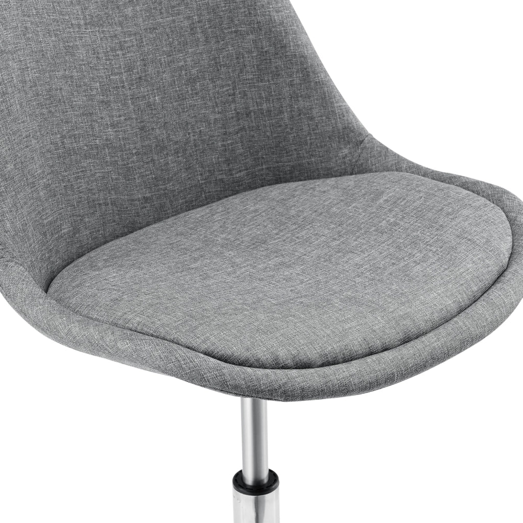 Sedia da ufficio imbottita con 5 ruote girevole a 360° e regolabile in altezza metallo grigio chiaro 03_0004995