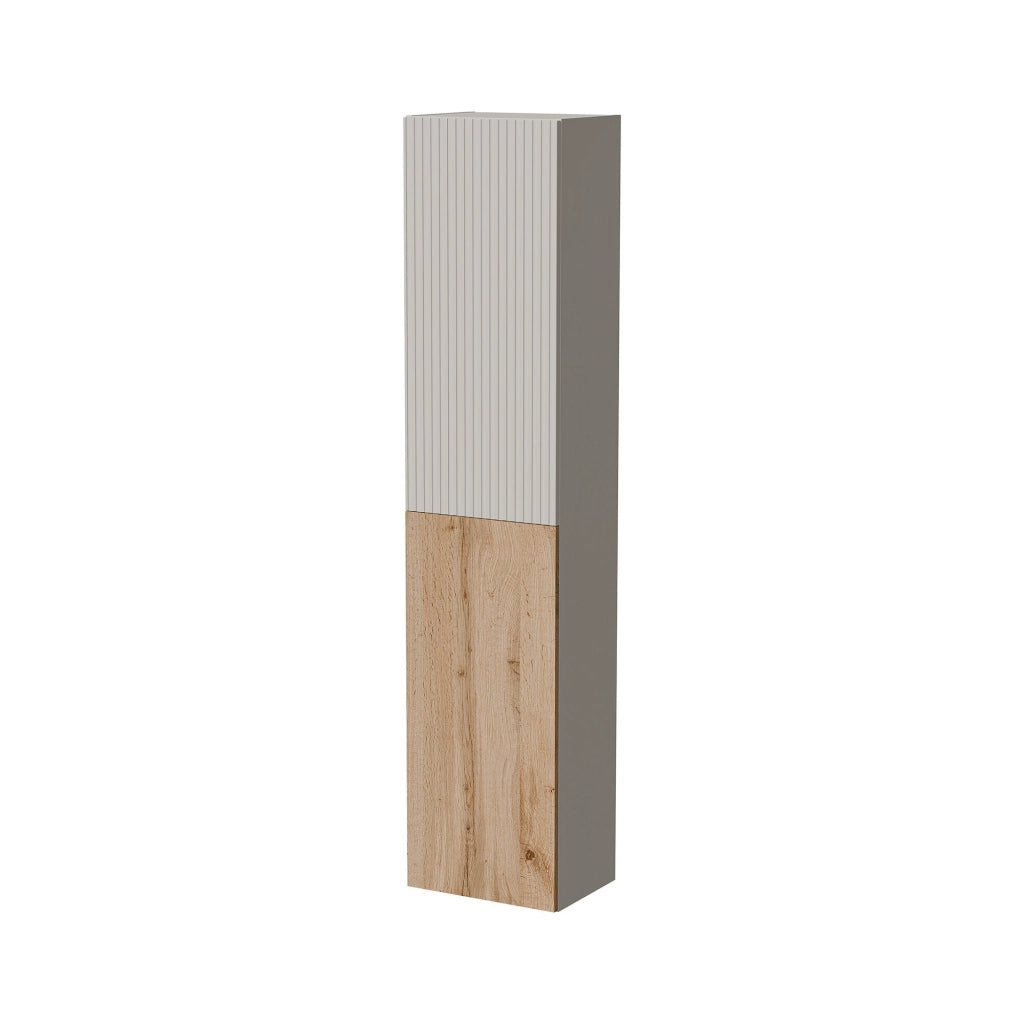 Vetrina Longano, Beige e Rovere