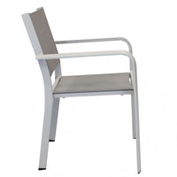 Sedia da Giardino Zante Impilabile 56x60x84 h cm in Textilene Tortora