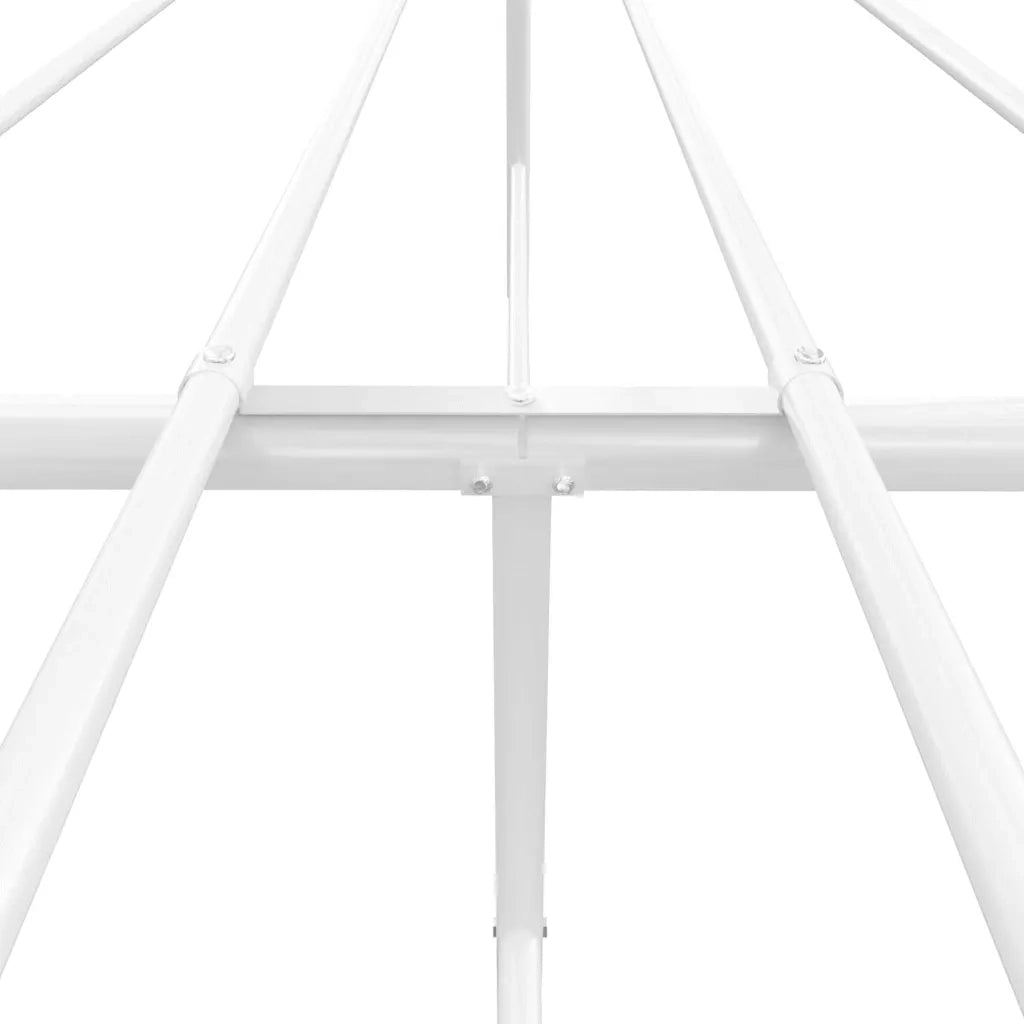 Giroletto con Testiera e Pediera-Struttura Letto Metallo Bianco 140x190 cm 459491