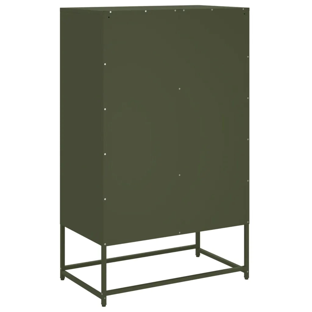 Credenza | Madia | Buffet da pranzo | Armadio da pranzo Verde Oliva 68x39x111,5 cm in Acciaio