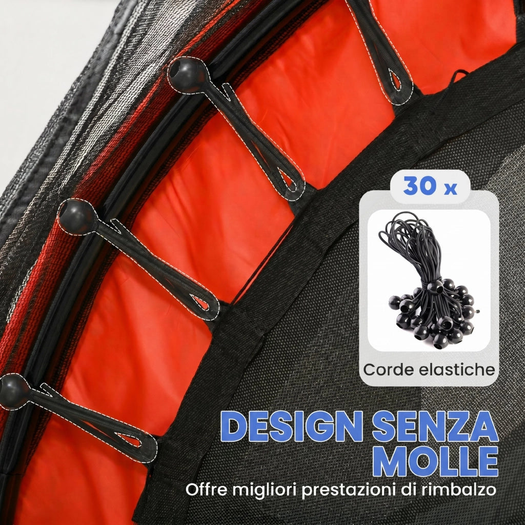 Trampolino per Bambini con Rete di Sicurezza ¨C Zephmum ¨C Rosso ?1.6x1.9 m