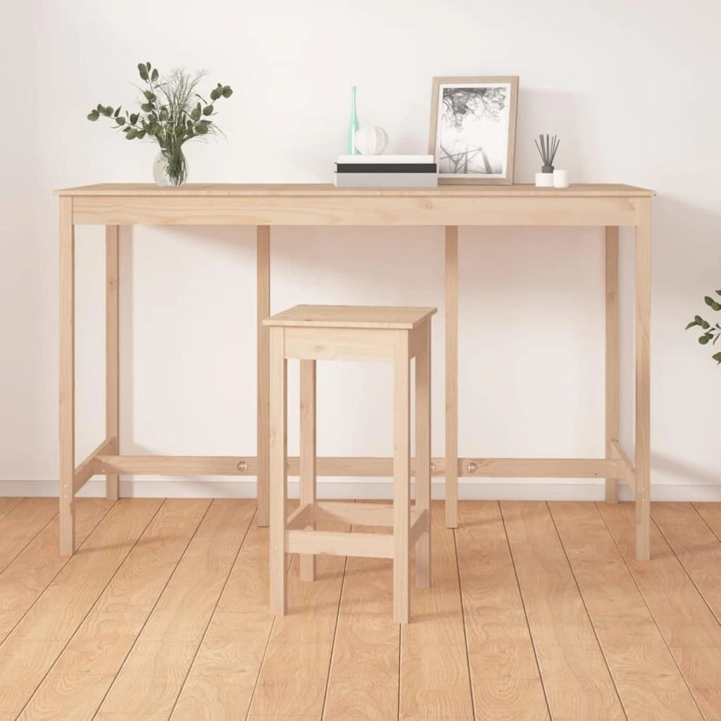Tavolo alto da bar, tavolo alto da cucina, mobile bar, mobile da pranzo, tavolo da pranzo, tavolino alto, barra da cucina, in legno massello di pino 180 x 80 x 110 cm