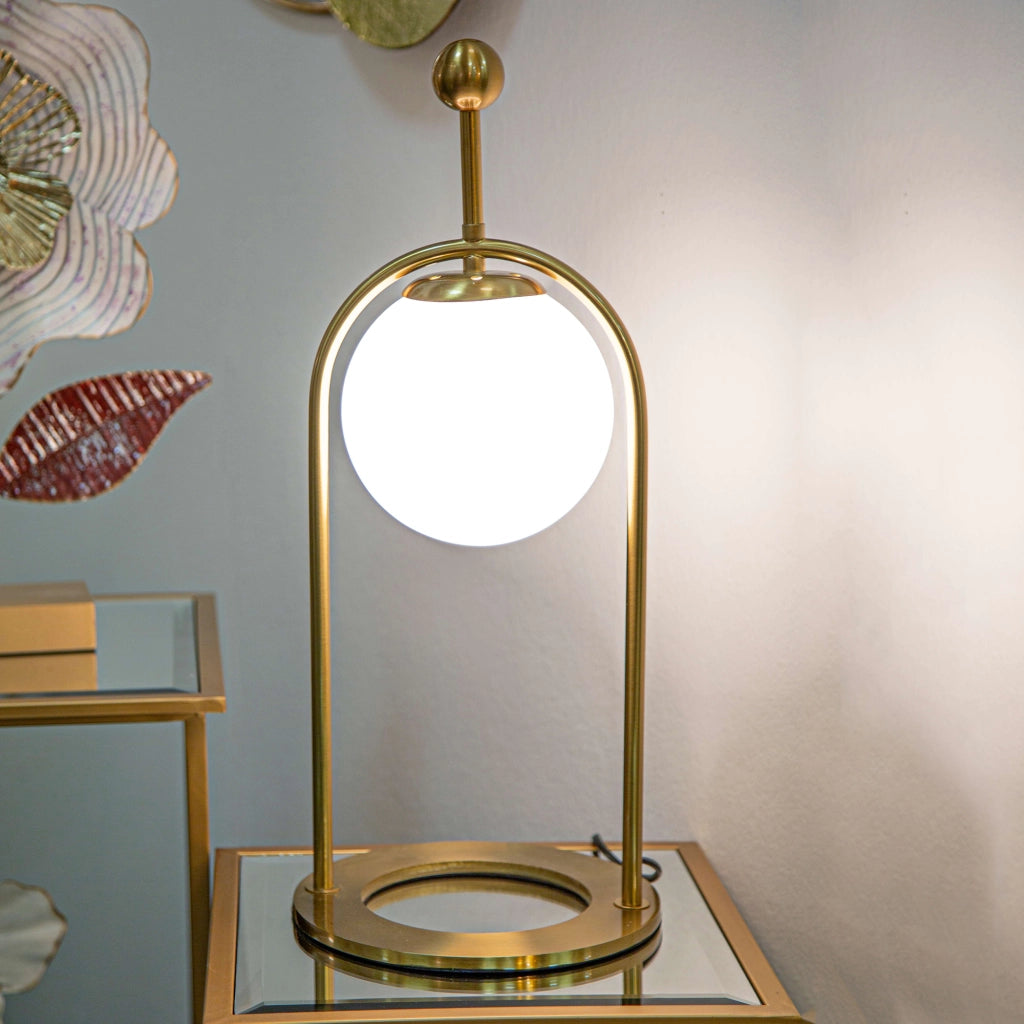 Andong, Lampada da Tavolo Necessaria 1 Lampadina, Bianco Opaco