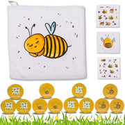 Set di asciugamani per bambini a magia - 12 pezzi - Asciugamani a maglia per bambini - Supporti di appendere - 30 x 30 cm - Regalo per bambini compleanno