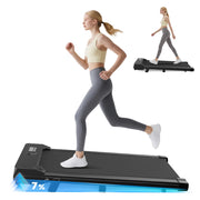 Tapis roulant 2 in 1, Tapis roulant portatile  con telecomando, 8 km/h, capacità di carico 120 kg, super silenzioso, display LED, 2,5 HP