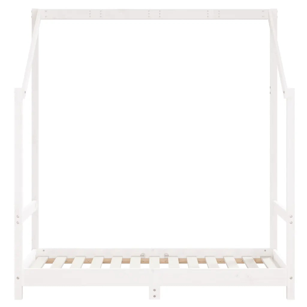Giroletto per Bambini-Struttura Letto Bambini Bianco 2x(70x140)cm Legno Massello Pino