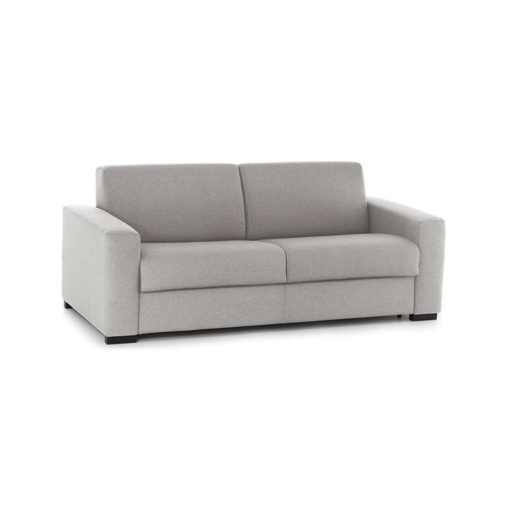 Divano fisso Cianite, Divano a 2 posti Large, Made in Italy, SofÒ  Soggiorno, in tessuto imbottito, con Braccioli slim, cm 180x95h90, Grigio