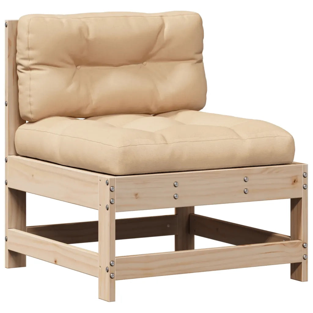 Set Salotto Giardino 7 pz Cuscini Antracite Legno Massello Pino 3250892