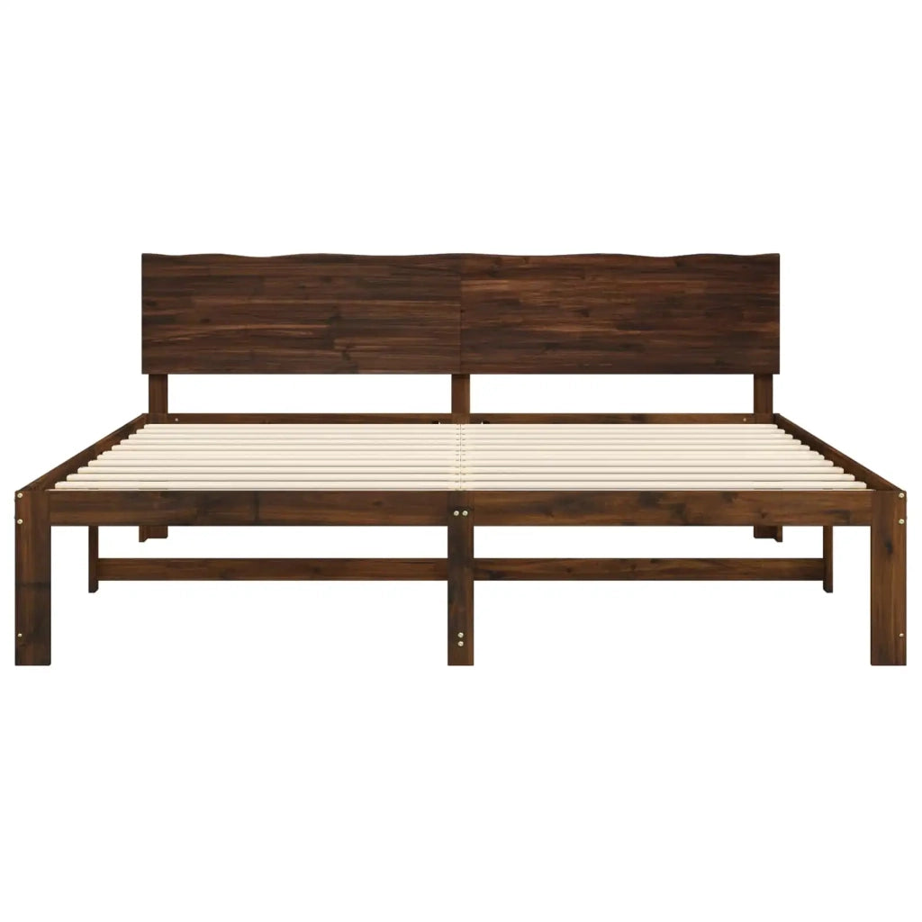 Letto matrimoniale con testiera ROSTOCK Marrone Scuro 3405455