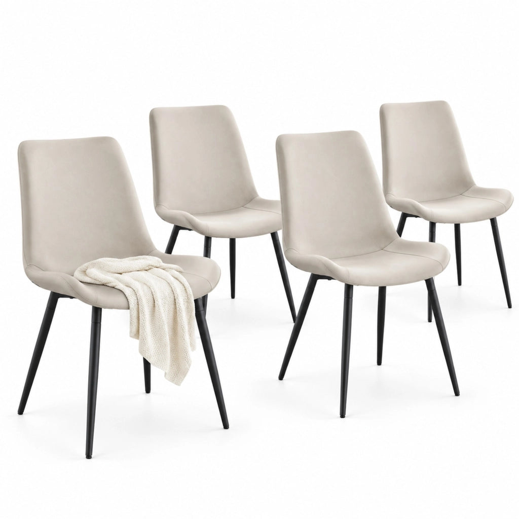 Sedia ergonomica in similpelle grigio caldo con struttura nera