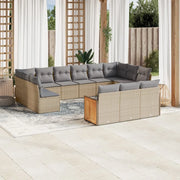 Set Divano da Giardino 13 pz con Cuscini Beige in Polyrattancod mxl 88145