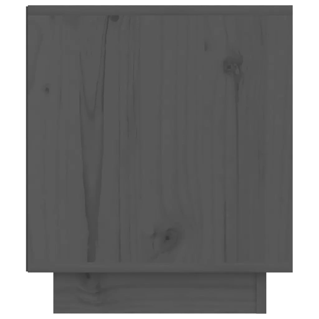 Comodini 2 pz Grigi 40x34x40 cm in Legno Massello di Pino 813330