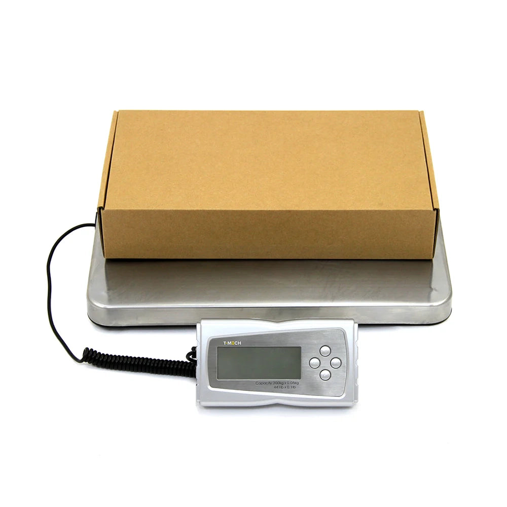 Bilancia Postale Digitale 200 kg Piattaforma 41x36 cm LCD Funzione Tara