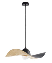 Lampada a sospensione Kapello nera oro Ø55 E27 Sigma