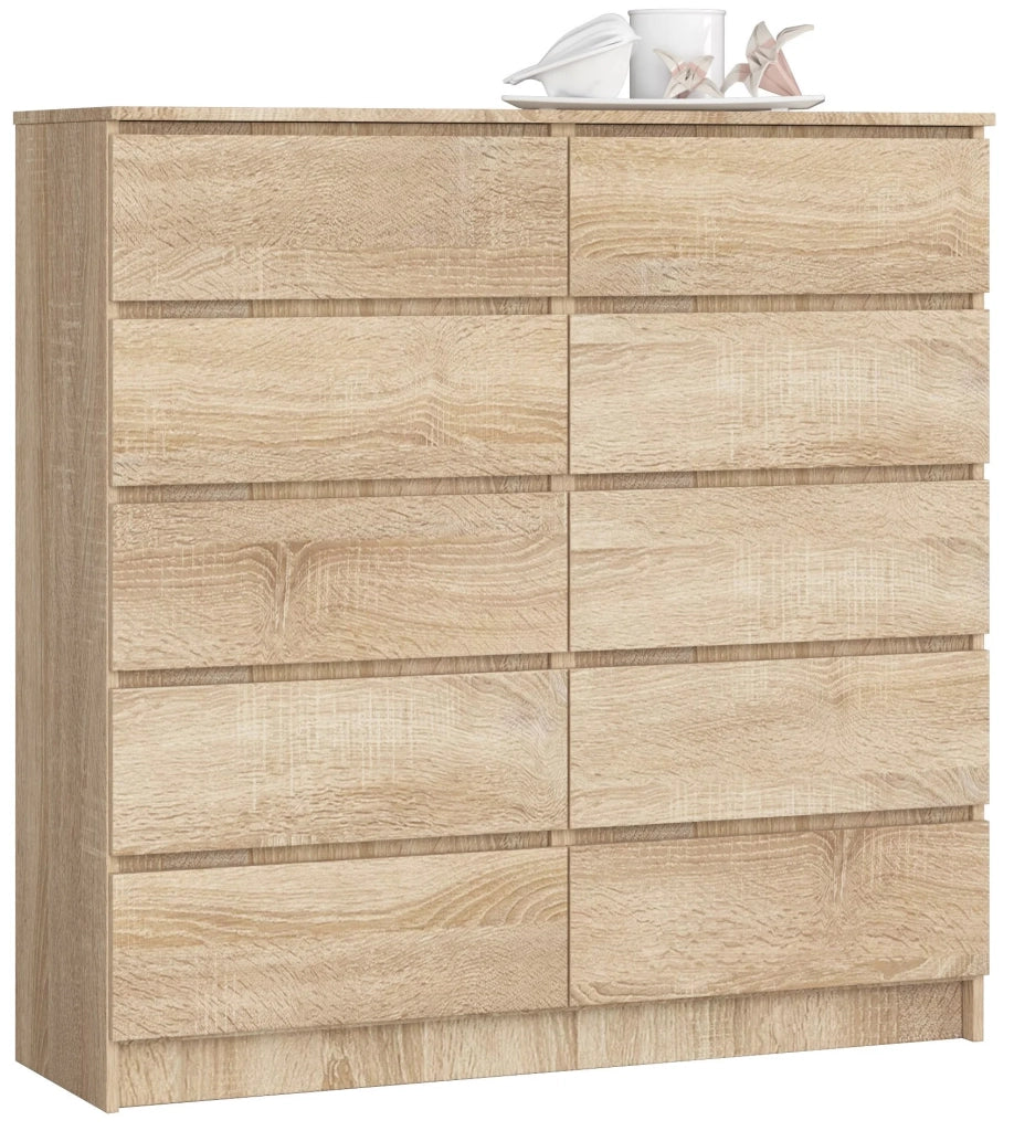 Cassettiera AKORD K120 Sonoma Quercia 120 cm 10 cassetti 120x40x121 cm