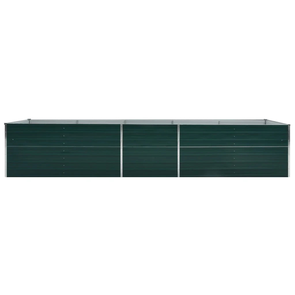 Fioriera rialzata per piante e fiori acciaio zincato 400 x 80 x 45 cm verde 02_0001118