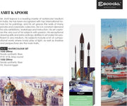 Set di Pennelli Acquerello Artistico Ultimo Dimensione 10 e 18, Pennello a Lina Lungo Dimensione 2