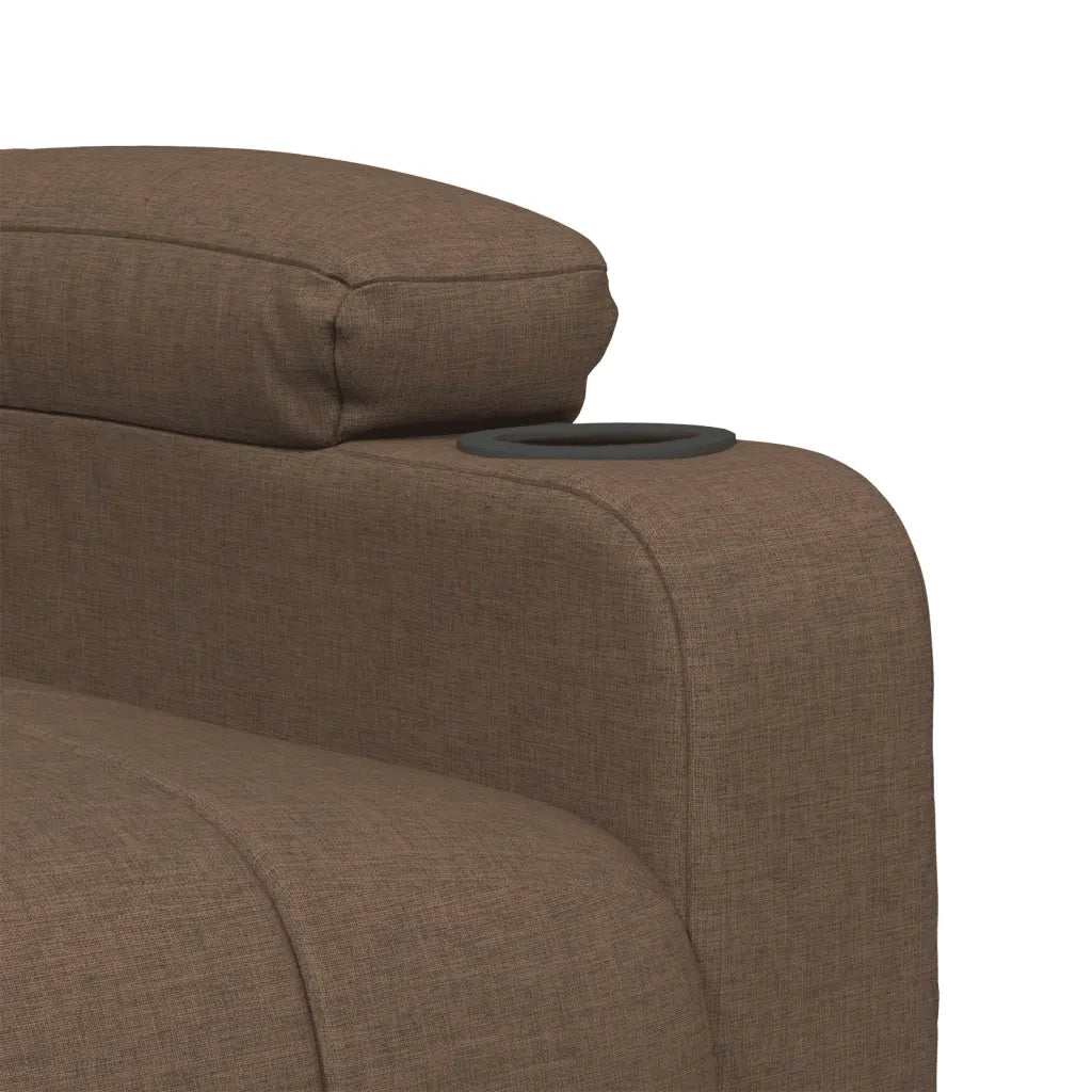 Poltrona Elettrica Reclinabile Marrone in Tessuto cod mxl 62924