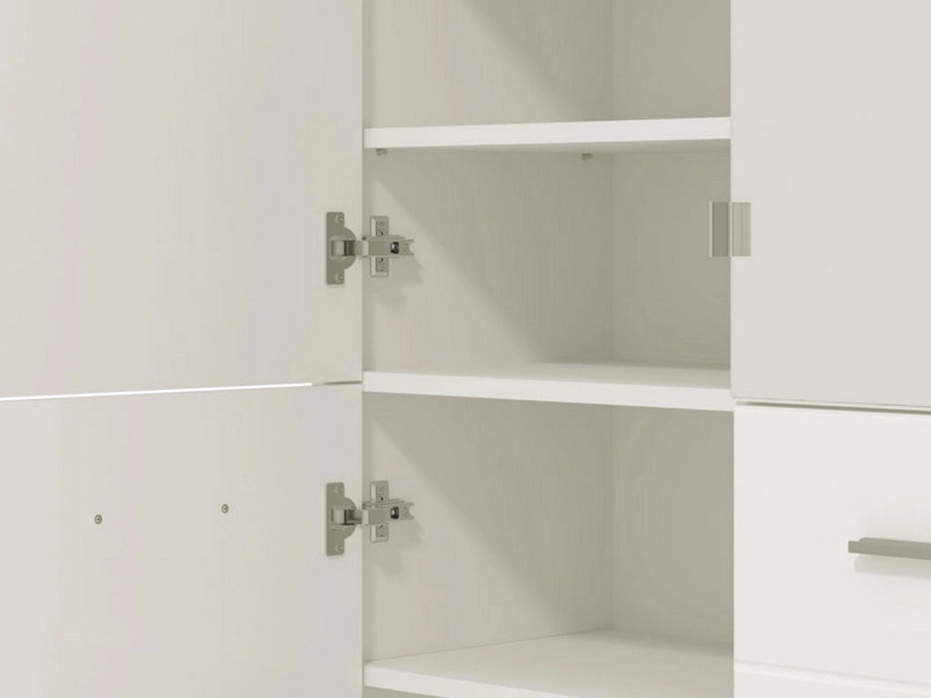 Mobile Portascarpe Trabia, Scarpiera 8 Ripiani, 89.5x37.5x199h cm Bianco
