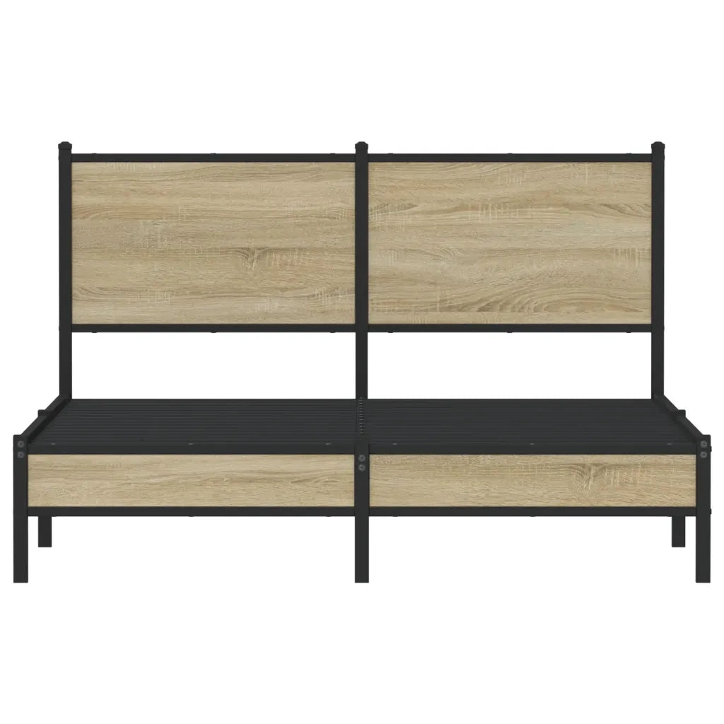 Giroletto senza Materaso in Metallo Rovere Sonoma 137x190 cm