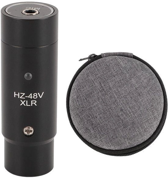 Adattatore 48V per Microfono Lavalier - Uscita Segnale Bilanciata - Costruzione in Alluminio - Alta Qualità Audio Professionale